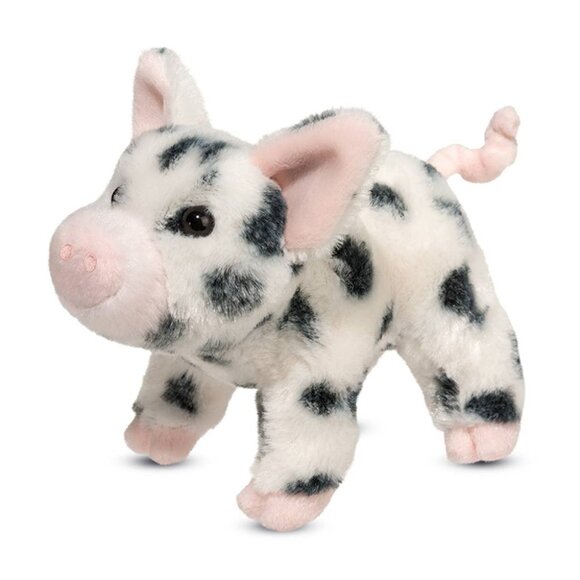 Douglas Plush New w/ Tag Pig SMALL Black Spotted Pig Stuffed Animal 7" - Picture 1 of 11